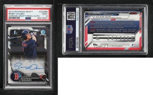 2016 Bowman Draft Chrome Draft Pick Auto Bobby Dalbec #CDA-BD PSA 9 MINT Auto