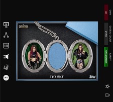 DIGITAL Topps WWE Slam 25 - EVOLUTION THEN & NOW MAT RELIC Blue - IYO SKY