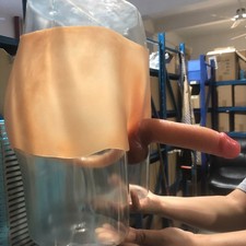 New Realistic Penis Sleeve Pants Soft Liquid Silicone Solid Dildo Pants Wearable