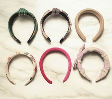 6 LOT Beautiful Variety Hair Headbands a.n.a. Side Bow Spa Designer More