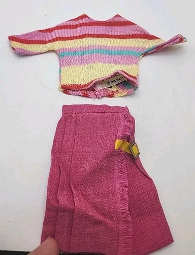 Vintage 1965 Barbie Francie Hi-Teen Set #1272 Shirt & Skirt Mint