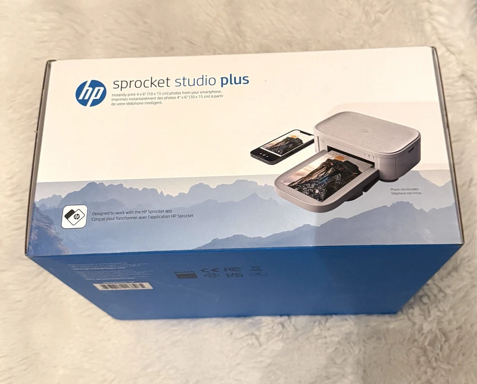 HP Sprocket Studio Plus Wi-Fi Portable Printer-4x6” Photo Printer New Sealed Box - Image 2 of 2