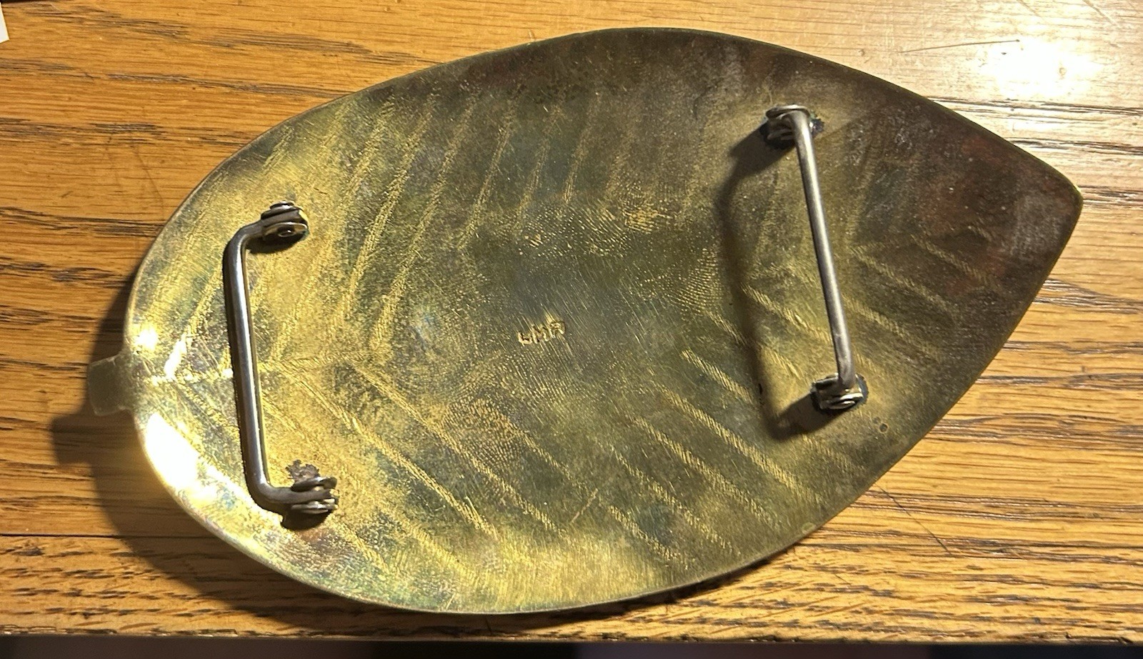 Vintage Solid Brass and Copper Large Leaf-Shaped … - image 6