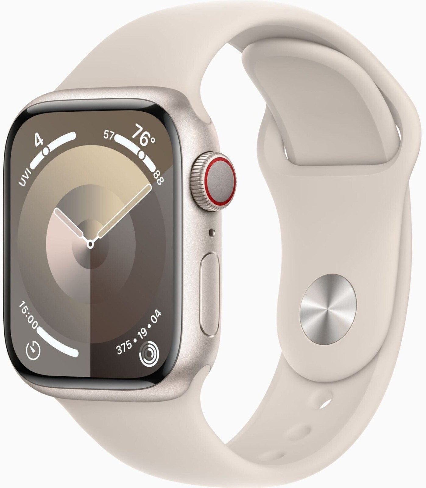 Apple Watch Series 9 GPS Cellular 41mm Smartwatch Starlight Sportband MRHN3QF/A