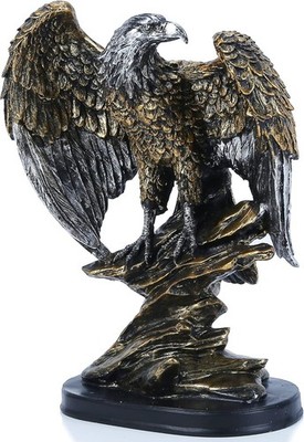 26cm H Patriotischer Adler Statue,Sandstein Harz Skulpturen für Männer,Wildvo...