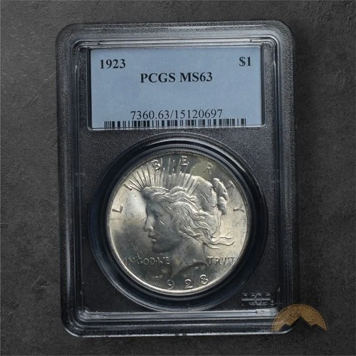 1923 Silver Peace Dollar $1 - PCGS MS63 - Philadelphia