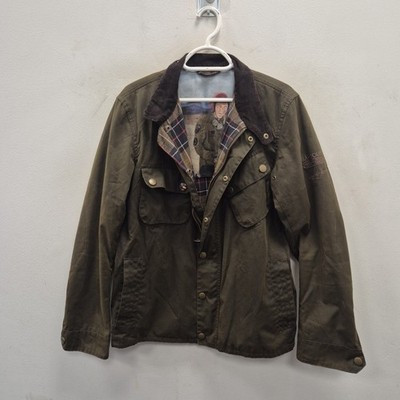 Barbour X Steve Mcqueen Wax Waterproof Bomber Biker Rider Rain Jacket Medium