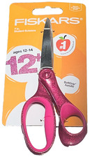 Fiskars Student Scissors 7" Kids 12 Pink Sparkle