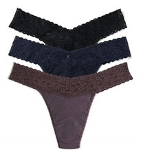 Hanky Panky 3-PACK Original Rise Cotton Thong 8918013PK - Various Colors