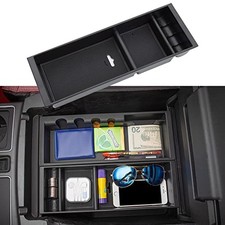 Center Console Organizer Compatible with Ford F150 Black-2021 F150