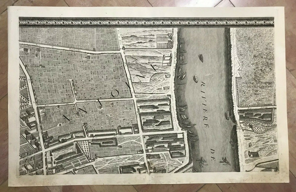 古地図 PLAN de PARIS Turgot 1734-36 The Turgot Plan of Paris | Fine Print Wall Covering – the