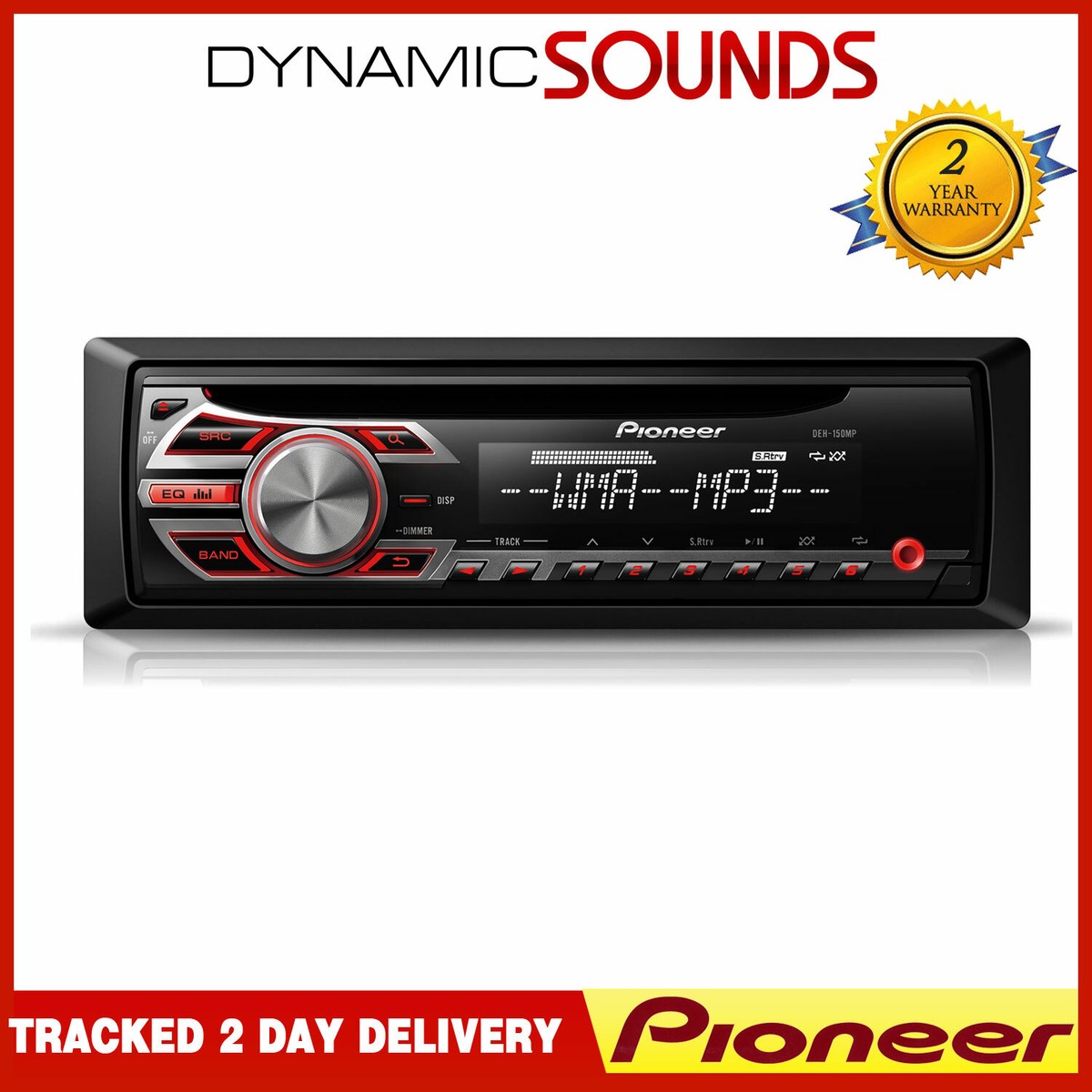 Pioneer Car Stereo Red