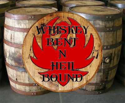 Whiskey Barrel Head Bent Bound Eagle Bar Sign Home Decor Wall Art - Whiskey Barrel Home Decor Whiskey Barrel Head Bent Bound Eagle Bar Sign Home Decor Wall Art - Whiskey Barrel Home Decor