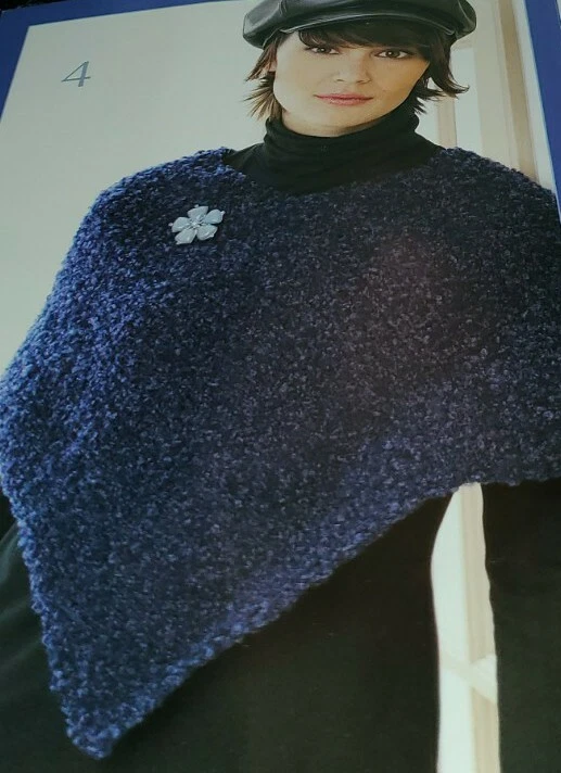 BX1 BERNAT FROM SCARVES TO PONCHOS KNIT & CROCHET PATTERN LEAFLET  - Image 2 of 4