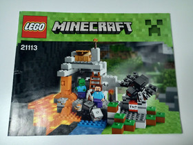 LEGO Minecraft The Cave #21113 100% Complete w/Box PLUS 8.5" STEVE Action Figure