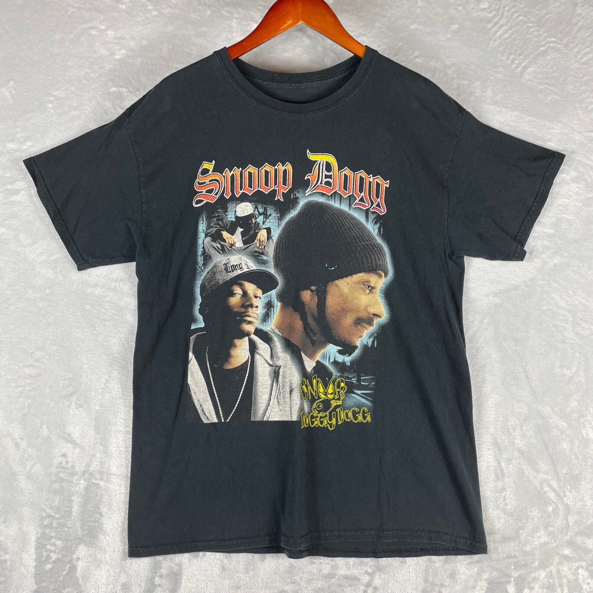 Snoop Doggy Dogg Black Sz Large SS Graphic Rap T-Shirt - VTG? Y2K