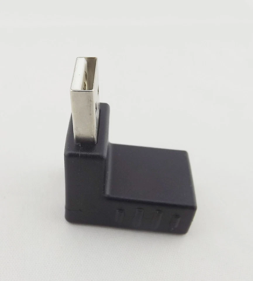 10pcs USB 2.0 A Male To A Female 90 Degree UP Angled Adapter Connector Converter - Image 4 of 4