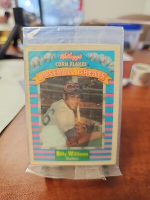 Cubs Billy Williams Kelloggs Corn Flakes Baseball Greats New Sealed