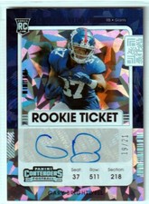 2021 Panini Contenders Cracked Ice #233A Gary Brightwell RC AUTO /21 - GIANTS