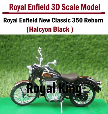 ROYAL ENFIELD New CLASSIC 350 REBORN HALCYON BLACK SCALE MODEL