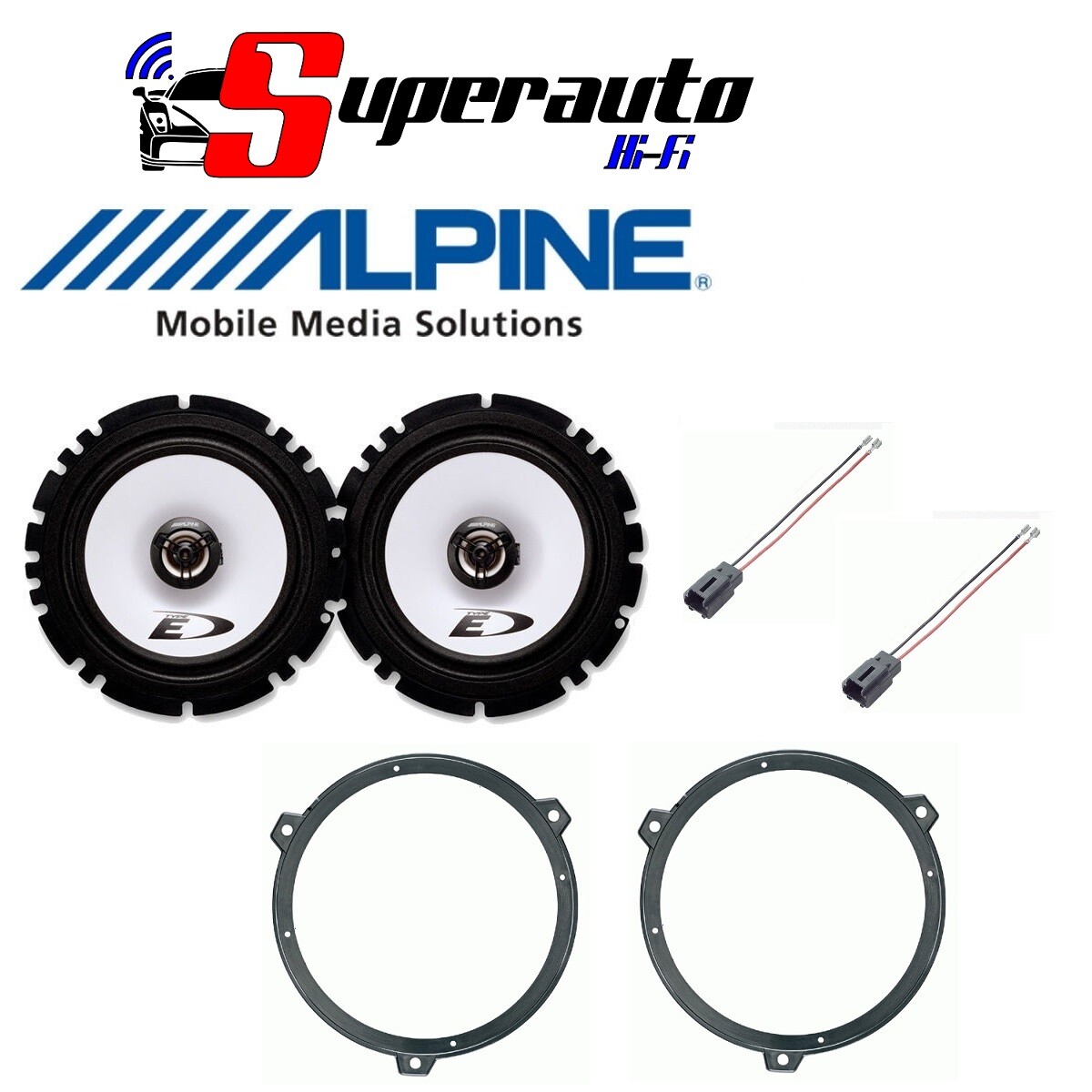Altoparlanti Alpine Kit 2 Casse Coassiali per Fiat Panda 2003 > 2012 POSTERIORE