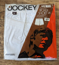JOCKEY BIG MAN VTG '70s White Boxer Shorts 1 NIP Cotton Polyester Sz 52