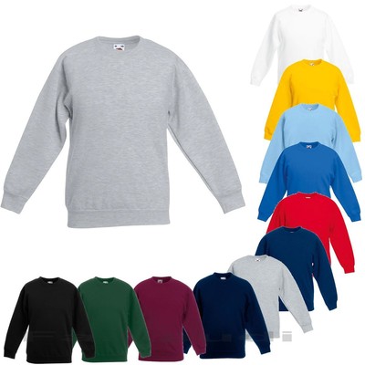 Fruit of the Loom Kinder Sweat Shirt Langarmshirt Pullover Sweater Set-In