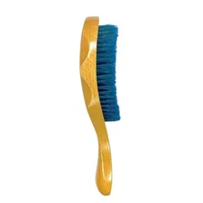 Soft Wave Brush for Men Women Blue Bristles All Purpose Curved Brush for Waves