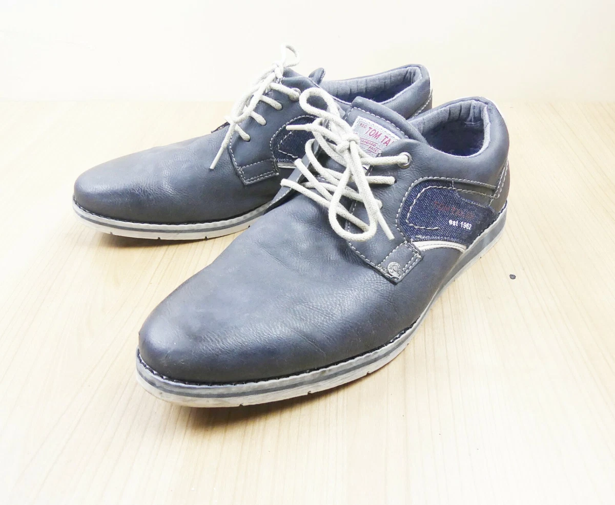 TOM TAILOR lace-up blue imitation leather 45 eBay