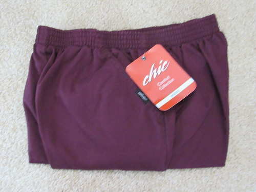 Chic Comfort Collection Pull Up Jean Pants Womens/Misses 10P  NWT Maroon - Picture 1 of 3