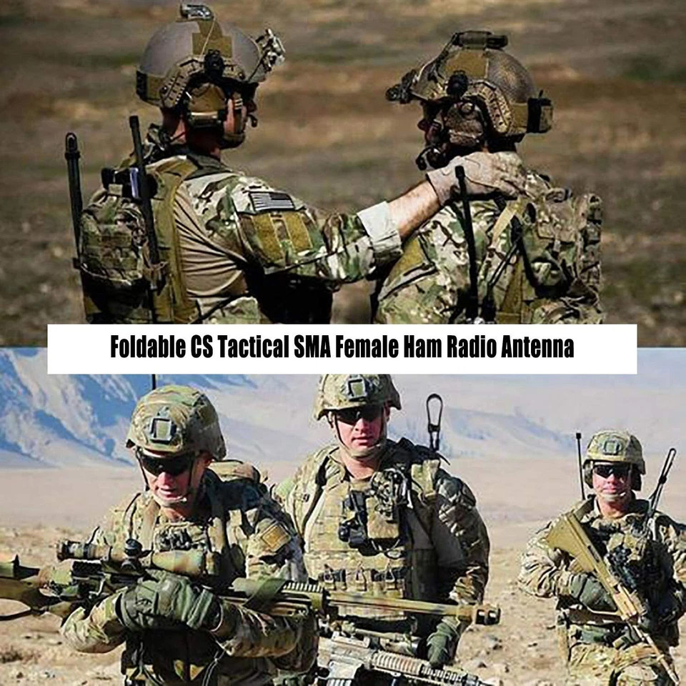 Radio bidireccional SMA-Hembra Doble Banda Antena táctica VHF/UHF BaoFeng UV-5R UV-82 Foto 2 de 4