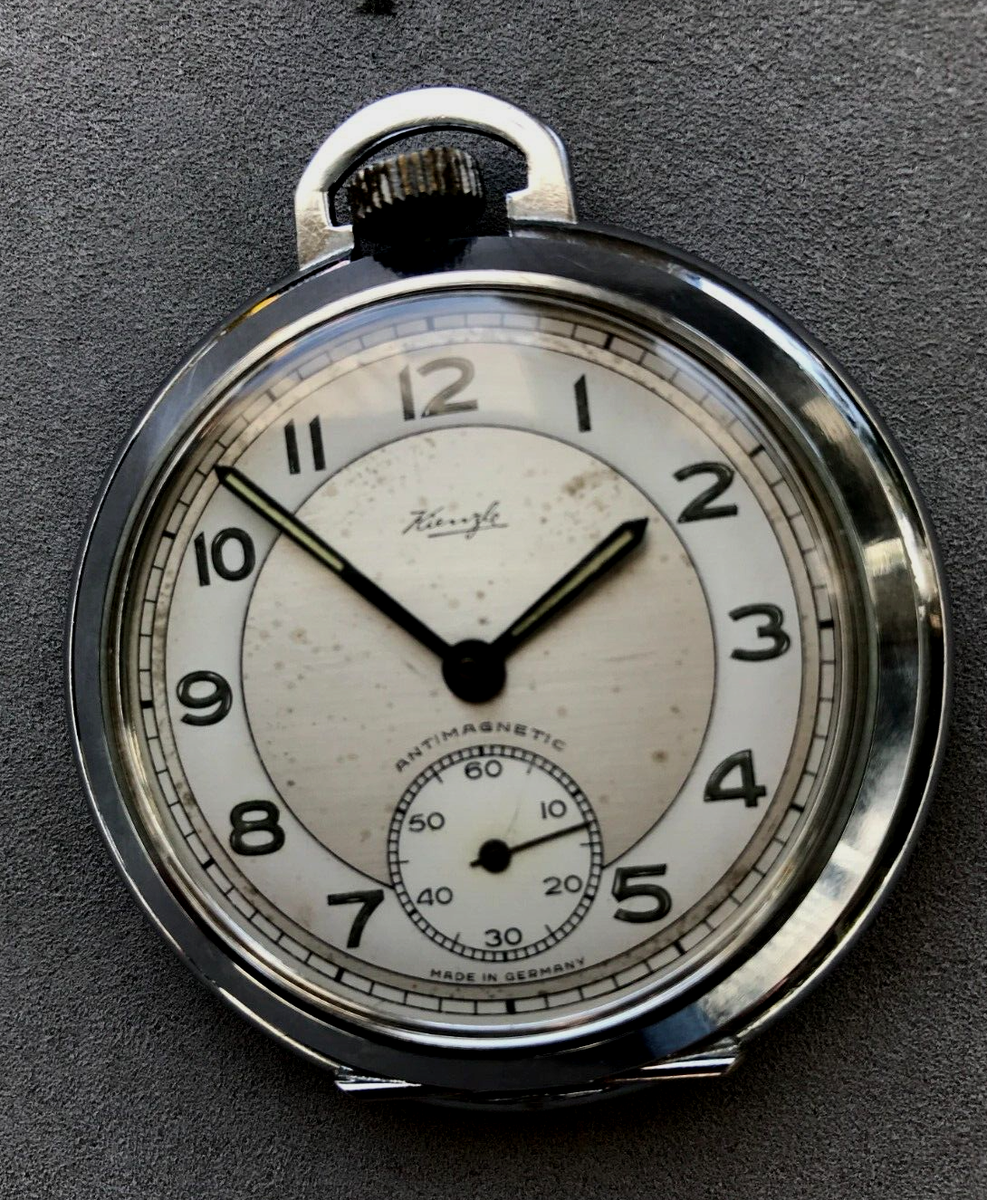 KIENGLE VINTAGE POCKET WATCH / TRAVEL CLOCK RUNS THEN STOPS | eBay