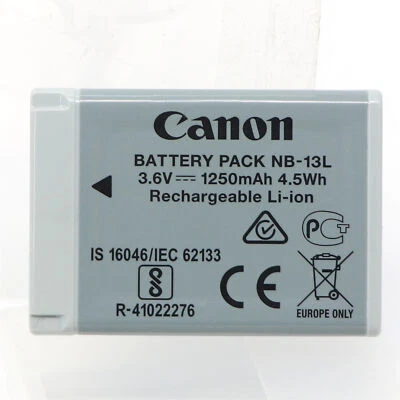 Batteria originale Canon NB-13L per PowerShot G7X G5X G9X SX730 SX740 G7XII G9XII