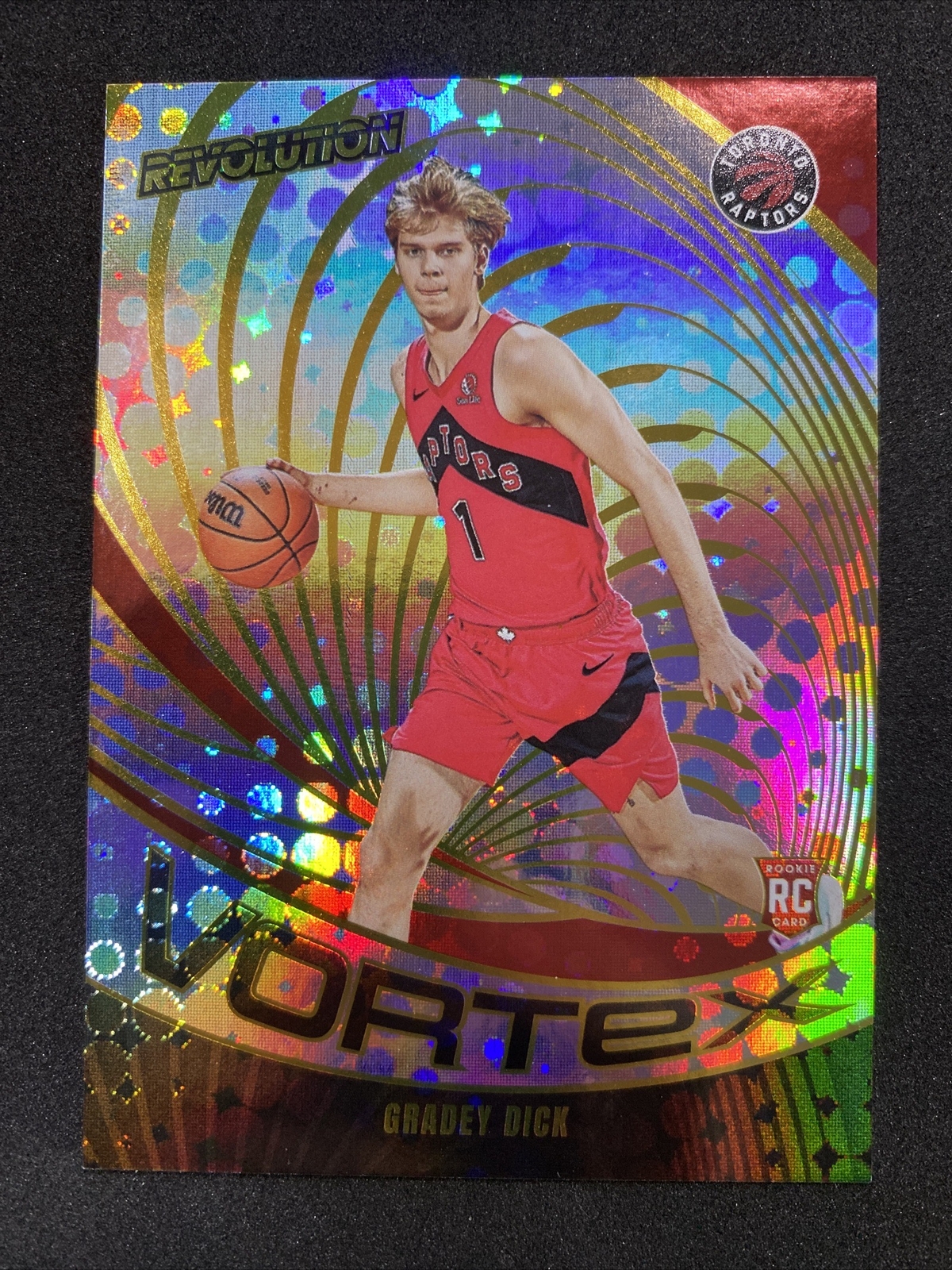2023-24 Revolution Basketball Rookie Vortex Gradey Dick #5 Toronto Raptors RC