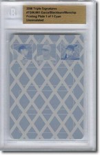 Matt GARZA * Nick Blackburn * Jeff Manship * Rookie Printing Press Plate BGS 1/1