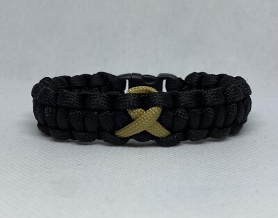 Childhood Cancer Awareness Ribbon Paracord ** BITTE HANDGELENKGRÖSSE ANGEBEN **