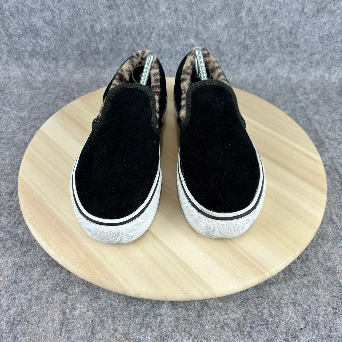 Vans suede slip on 2025 platform leopard