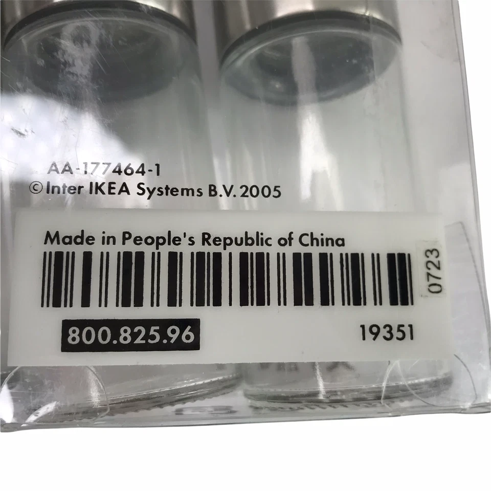 Contenedor de vidrio IKEA DOLD con tapa - Incluye 6 frascos. Especias / Sal / Pimienta / Aceite Foto 3 de 4