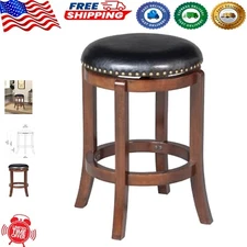 Comfortable 24-Inch Cordova Faux Leather Swivel Stool – Durable and Stylish
