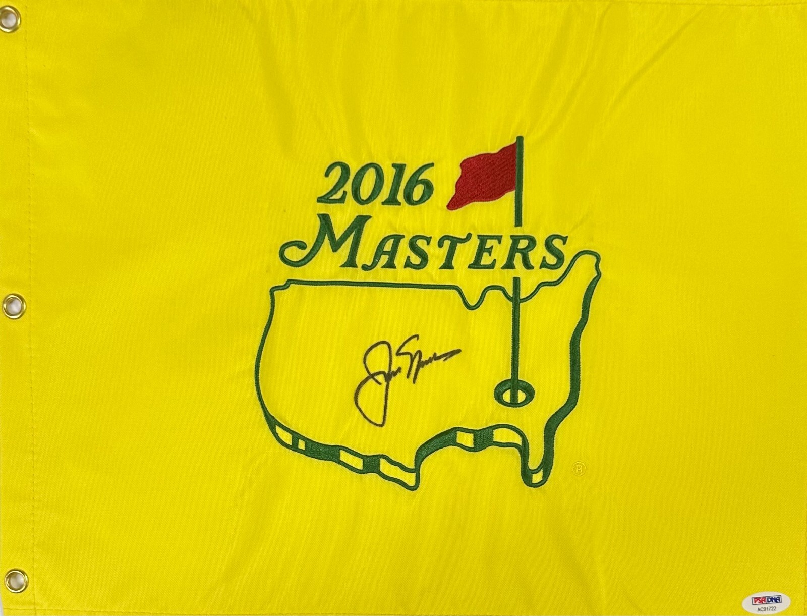 Jack Nicklaus Signed Autographed 2016 Masters Flag PSA/DNA Authentic AC91722