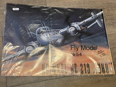 Vintage Fly Model Nr.54 Heinkel HE-219 UHU Paper Model