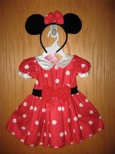NWT Disney MINNIE MOUSE Infant Baby Girls Halloween Costume Dress  Ears 9 Month