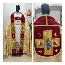 GOLD COPE VESTMENT CHASUBLE WITH STOLE