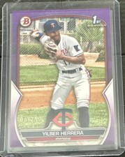 2023 1st Bowman Chrome Yilber Herrera /250 Purple Parallel Twins Prospect SP