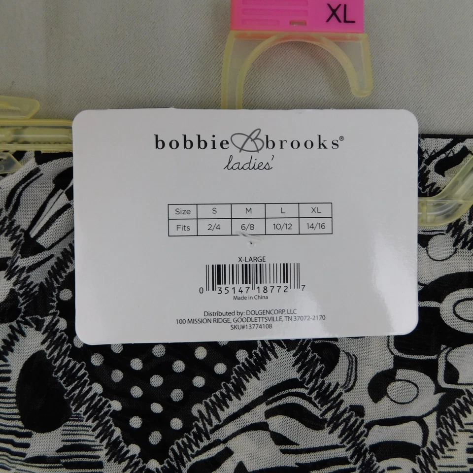 LOTE 4 pares de bragas de bikini de malla estampadas Bobbie Brooks - 8, XL #198 Foto 4 de 4