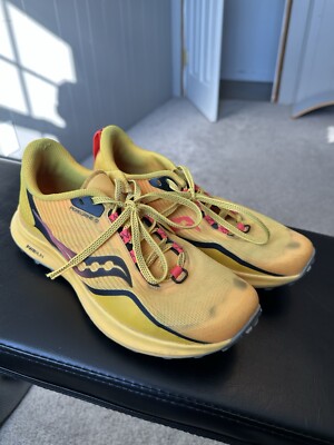 Saucony Peregrine 12 S10737-16 Yellow Running Shoes Sneakers Size Womens US 7