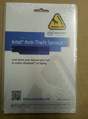 INTEL ANTI THEFT SERVICE FOR LAPTOPS  1 YEAR  SERVICE LICENCE ACTIVATION CODE