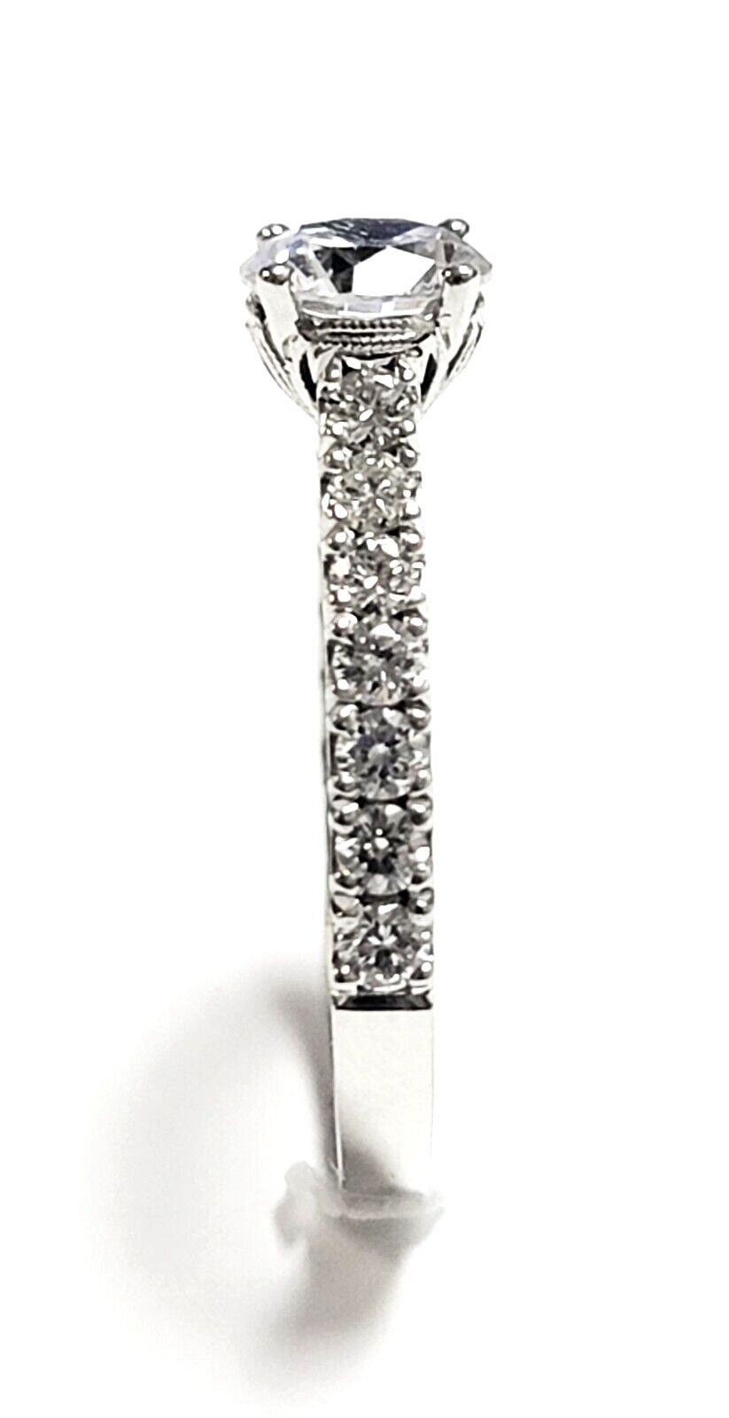 Elegant "Tacori" 18KW Diamond Semi Mount Ring w/C… - image 4