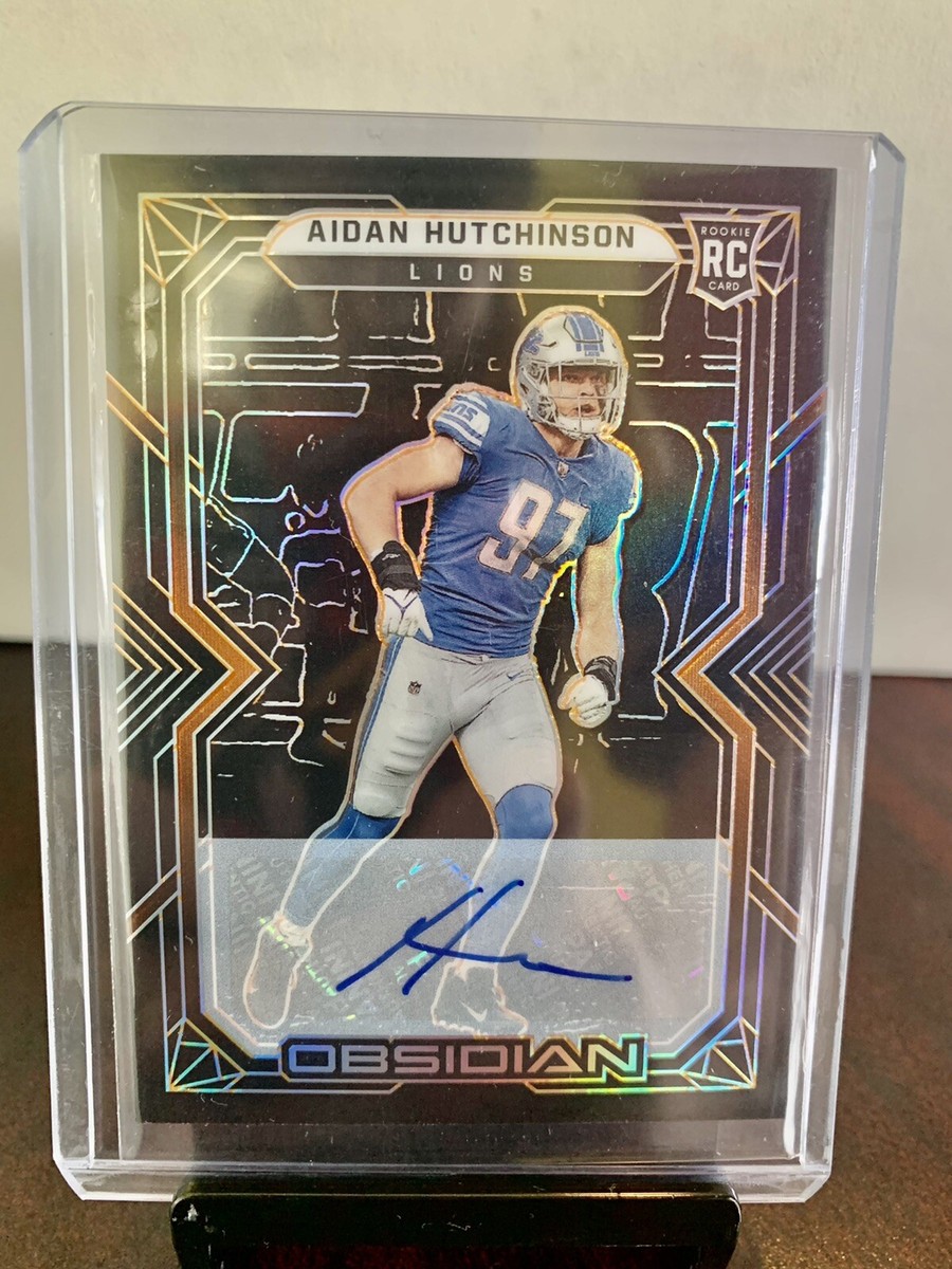 75 AIDAN HUTCHINSON 2022 Panini Obsidian 🔶Orange Etch🔶RC Rookie