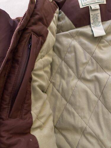LL Bean Jacket Men's Size L Parka Goose Down Gore-Tex Full Zip Maroon (JT-190) - Picture 9 of 11